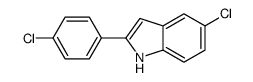 5-chloro-2-(4-chlorophenyl)-1H-indole结构式