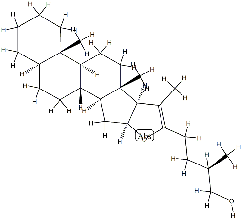 (25R)-5α-Furost-20(22)-en-26-ol结构式