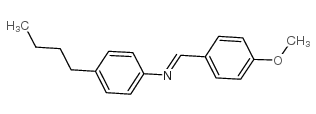 N-(4-甲氧基苯亚甲基)-4-丁基苯胺结构式