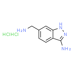 6-(氨基甲基)-1H-吲唑-3-胺二盐酸盐结构式
