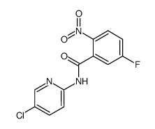 N-(5-chloro-2-pyridinyl)-(2-nitro)-5-fluorophenylcarboxamide结构式