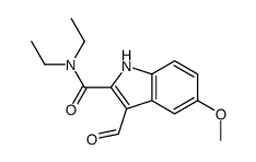 N,N-diethyl-3-formyl-5-methoxy-1H-indole-2-carboxamide结构式