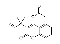 [3-(2-methylbut-3-en-2-yl)-2-oxochromen-4-yl] acetate Structure