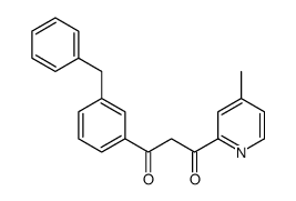 1-(3-benzylphenyl)-3-(4-methylpyridin-2-yl)propane-1,3-dione结构式