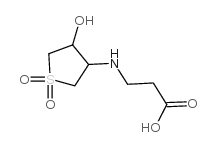 3-(4-羟基-1,1-二氧代四氢-1lambda6-噻吩-3-氨基)-丙酸结构式