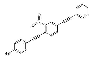 4-[2-[2-nitro-4-(2-phenylethynyl)phenyl]ethynyl]benzenethiol Structure