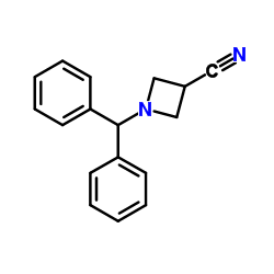 1-二苯甲基-3-氰基氮杂环丁烷结构式