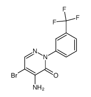4-amino-5-bromo-2-(3-trifluoromethyl-phenyl)-2H-pyridazin-3-one Structure