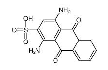 1,4-diamino-9,10-dihydro-9,10-dioxoanthracene-2-sulphonic acid Structure