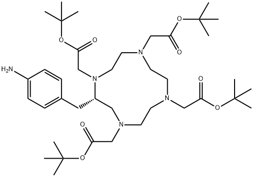 p-NH2-Bn-DOTA-tetra(t-Bu ester) Structure