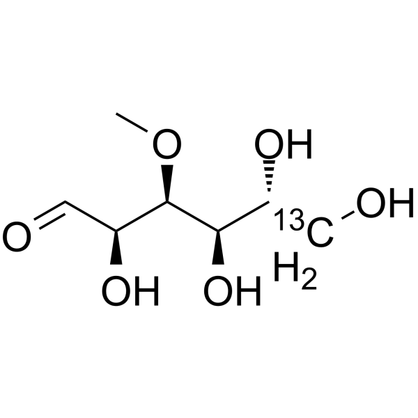 3-O-甲基-D-[6-13C]葡萄糖结构式
