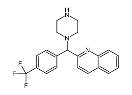 2-[piperazin-1-yl-[4-(trifluoromethyl)phenyl]methyl]quinoline结构式