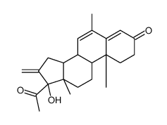 (8R,9S,10R,13S,14S,17R)-17-acetyl-17-hydroxy-6,10,13-trimethyl-16-methylidene-1,2,8,9,11,12,14,15-octahydrocyclopenta[a]phenanthren-3-one Structure