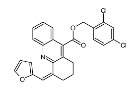 (2,4-dichlorophenyl)methyl 4-(furan-2-ylmethylidene)-2,3-dihydro-1H-acridine-9-carboxylate结构式
