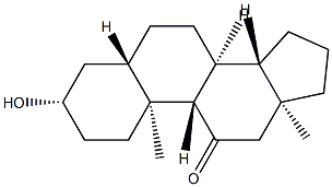 3β-Hydroxy-5α-androstan-11-one结构式