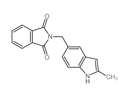 2-[(2-methyl-1H-indol-5-yl)methyl]isoindole-1,3-dione结构式
