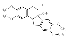 2,3,9,10-tetramethoxy-7-methyl-5,6,12,12a-tetrahydroindolo[2,1-a]isoquinolin-7-ium,iodide Structure