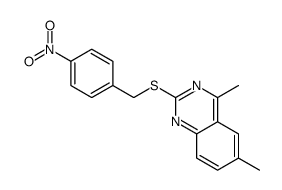 4,6-dimethyl-2-[(4-nitrophenyl)methylsulfanyl]quinazoline Structure