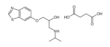 1-(1,3-benzothiazol-6-yloxy)-3-(propan-2-ylamino)propan-2-ol,butanedioic acid Structure