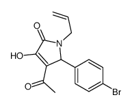 3-acetyl-2-(4-bromophenyl)-4-hydroxy-1-prop-2-enyl-2H-pyrrol-5-one Structure