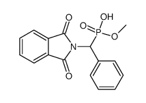 N-phthalyl-1-amino-1-phenylmethanephosphonic acid methyl monoester Structure