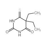 2,4(1H,3H)-Pyrimidinedione,5,5-diethyldihydro-6-thioxo- Structure