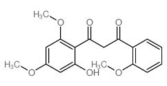 1-(2-hydroxy-4,6-dimethoxy-phenyl)-3-(2-methoxyphenyl)propane-1,3-dione结构式
