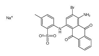 2-[(4-氨基-3-溴-9,10-二氢-9,10-二氧代-1-蒽基)氨基]-5-甲基苯磺酸单钠盐结构式