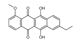 8-ethyl-6,11-dihydroxy-1-methoxy-5,12-naphthacenequinone结构式