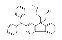 9,9-bis(2-methoxyethyl)-N,N-diphenylfluoren-2-amine结构式
