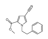 methyl 4-cyano-1-(2-phenylethyl)pyrrole-2-carboxylate结构式