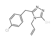 4-烯丙基-5-(4-氯苄基)-4H-1,2,4-噻唑-3-硫醇结构式