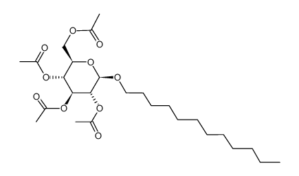 n-dodecyl 2,3,4,6-tetra-O-acetyl-β-D-glucopyranoside Structure