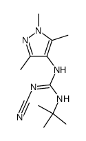 N-tert-butyl-N'-cyano-N''-(1,3,5-trimethyl-1H-pyrazol-4-yl)-guanidine Structure