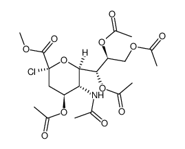 methyl 2-chloro-4,7,8,9-tetra-O-acetyl-N-acetyl-β-D-neuraminate结构式