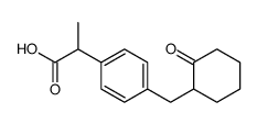 a-Methyl-4-[(2-oxocyclohexyl)methyl]- benzeneacetic acid Structure
