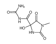4-hydroxy-1-methyl-2,5-dioxo-4-imidazolidinecarboxyureide结构式