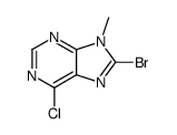 8-bromo-6-chloro-9-methyl-9H-purine Structure