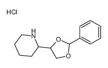 2-(2-phenyl-1,3-dioxolan-4-yl)piperidin-1-ium,chloride结构式