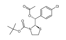 (1'R,2R)-tert-butyl 2-[1-acetoxy-1-(4-chlorophenyl)methyl]thiazolidine-3-carboxylate Structure