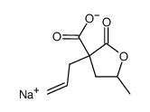 sodium 3-allyl-5-methyl-2-oxotetrahydrofuran-3-carboxylate结构式