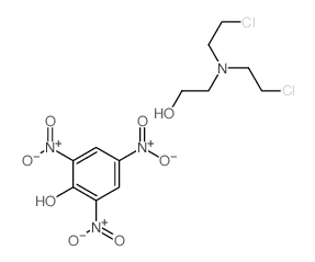 2-[bis(2-chloroethyl)amino]ethanol; 2,4,6-trinitrophenol Structure