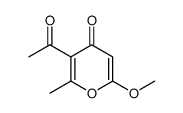 3-acetyl-6-methoxy-2-methyl-4H-pyran-4-one Structure