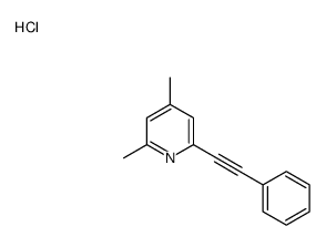 2,4-dimethyl-6-(2-phenylethynyl)pyridine,hydrochloride结构式