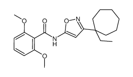 N-[3-(1-ethylcycloheptyl)-1,2-oxazol-5-yl]-2,6-dimethoxybenzamide Structure
