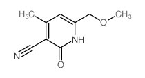 6-(methoxymethyl)-4-methyl-2-oxo-1H-pyridine-3-carbonitrile结构式