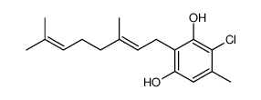 4-chloro-2-geranylorcinol Structure