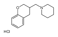 Piperidine, 1-((3,4-dihydro-2H-1-benzopyran-3-yl)methyl)-, hydrochlori de结构式