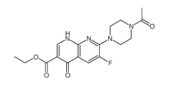 ethyl 7-(4-acetyl-1-piperazinyl)-6-fluoro-1,4-dihydro-4-oxo-1,8-naphthyridine-3-carboxylate Structure