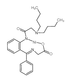[N-[α-(2-二丁基甘氨酰氨基)苯基]亚苄基]氨基乙酸]镍结构式